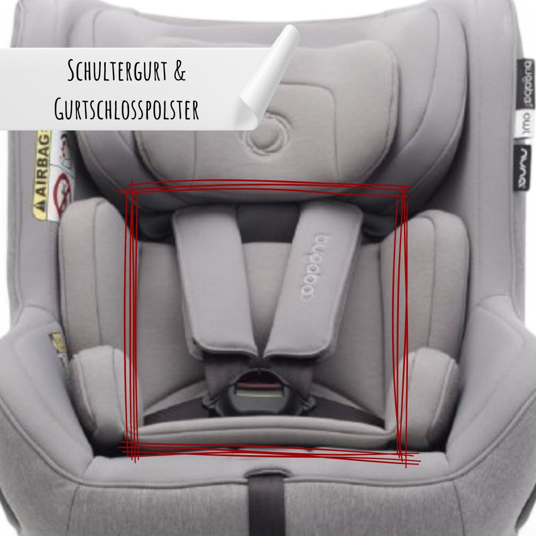 Schultergurt- und Gurtschlosspolster für Bugaboo Owl by Nuna